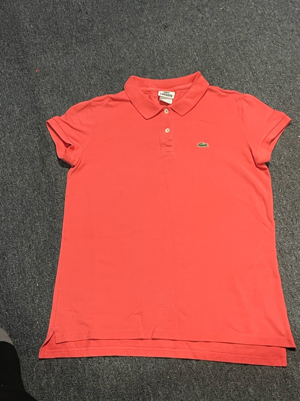 Lacoste Pink Coral Polo Shirt with Crocodile Logo